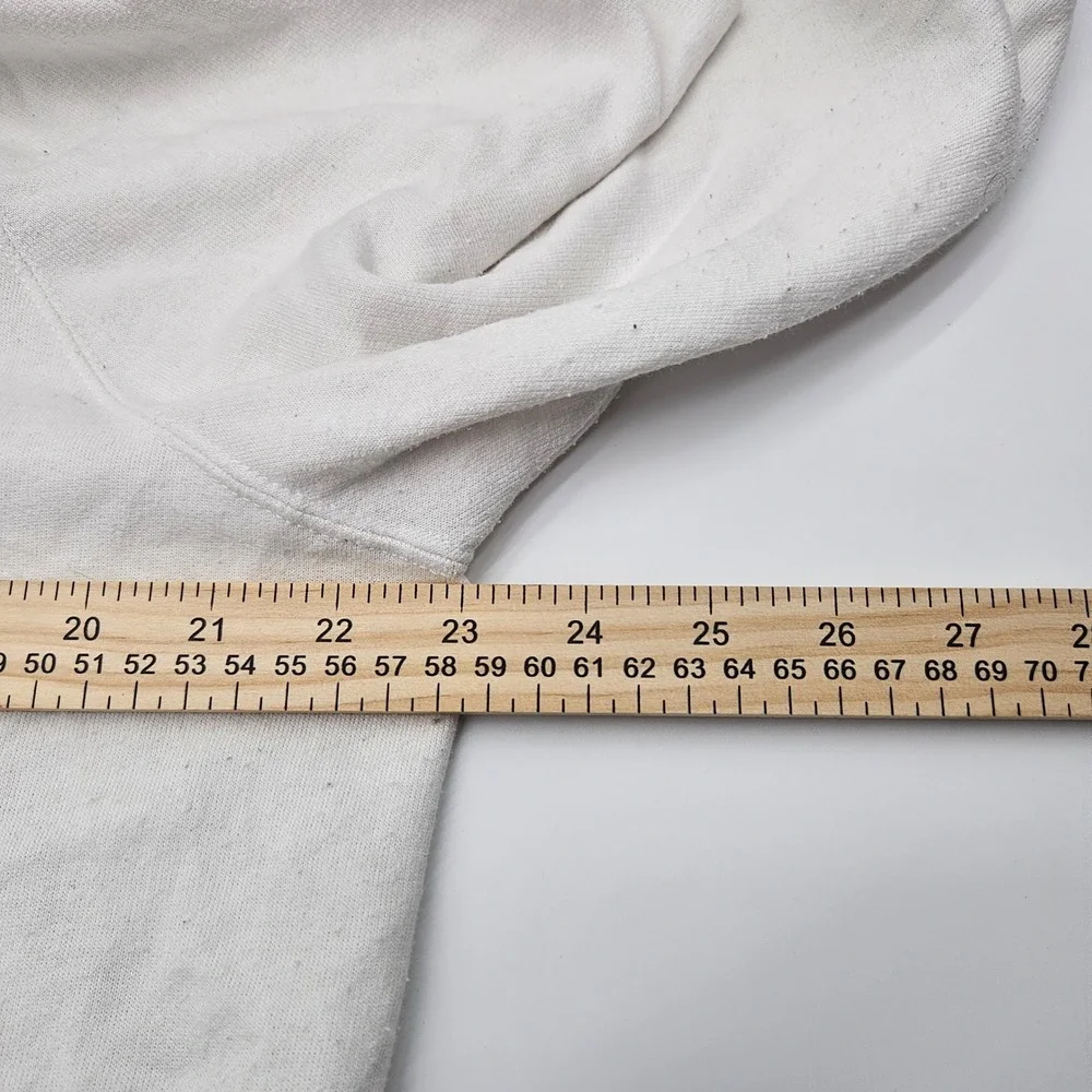 Champion Reverse Weave Hoodie White Speckled Logo‎ Pullover Athleisure Size XL
